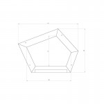 Tabla Pentagon de scris cu creta accesoriu pentru casute si complexe de exterior